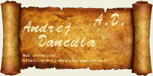 Andrej Dančula vizit kartica